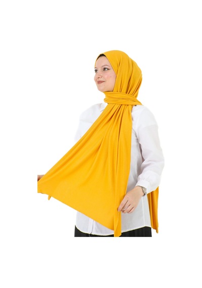 Modish Group Şal Tesettür Başörtüsü Premium Kumaş Eşarp Uzun Islami Giyim Viskon - Sarı SArı