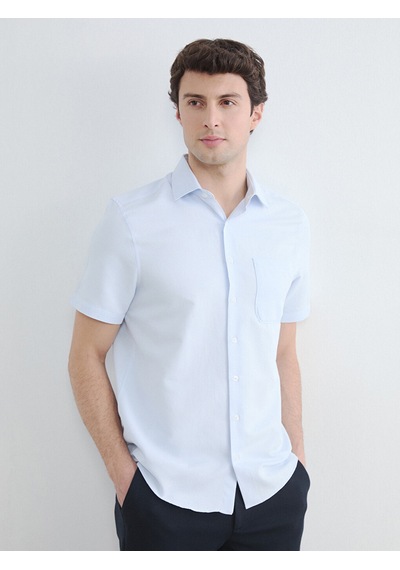 Lcw Busıness Mavi Regular Fit Desenli Erkek Gömlek