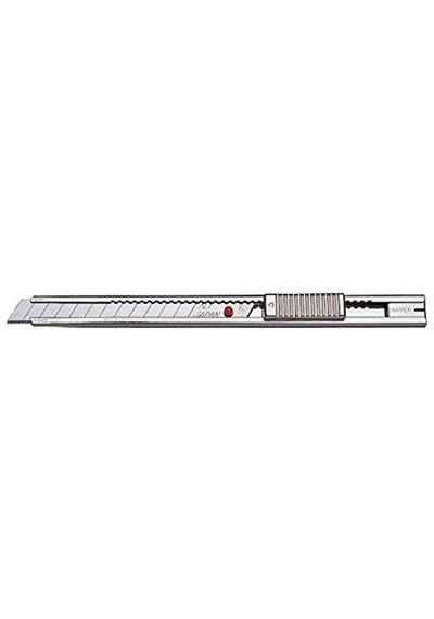 Cutter Dar Maket Bıçağı A-1p Aluminyum Gövde Bıçak Otomatik Kilitli Profesyonel