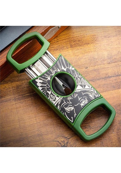 Lubinski V-kesim-düz Kesim Sehpalı Puro Makası Double Cutter Siyah 60ring Lb-354