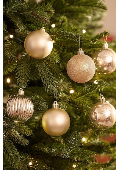 Karaca 17'li Set Top Ağaç Süsü Gold 6 cm