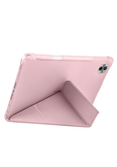Honor Pad 10 12.1 Kılıf Tri Folding Kalem Bölmeli Katlanabilir Standlı Pu Deri Yumuşak Kapak Kapaklı Kılıf