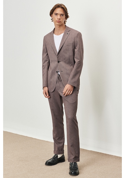 Altınyıldız Collectıon Erkek Kahve Sıyah Slim Fit Dar Kesim Mono Yaka Desenli Takım Elbise Altınyıldız Collectıon Erkek Kahve Sıyah Slim Fit Dar Kesim Mono Yaka Desenli Takım Elbise