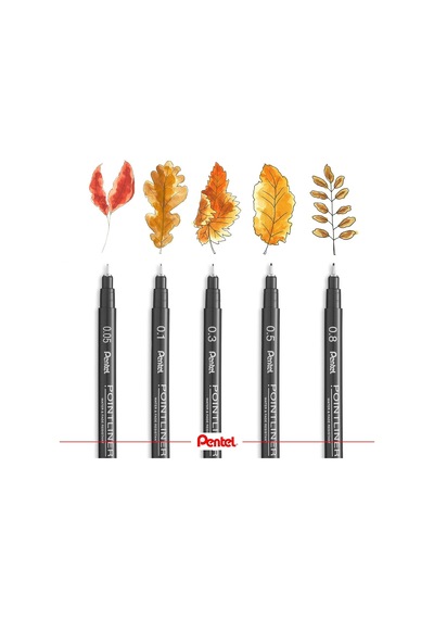 Pentel S20p-1a 0.1 Mm Fiber Uçlu Yazı Kalemi - İnce Uç - Poıntlıner