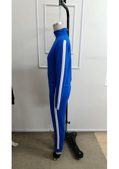 Bhrwear Kadın Uzun Kollu Önden Fermarlı Parmak Geçmeli Viskon Iki Iplik Bluz Ve Pantolon Ikili Takım Renkli