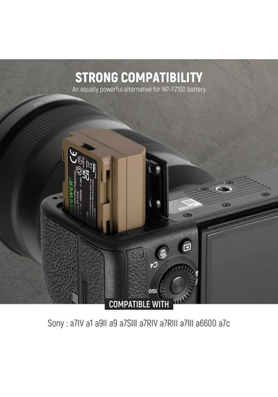 Neewer 2400mah Np-fz100 Yedek Batarya Usb-c Sony Uyumlu