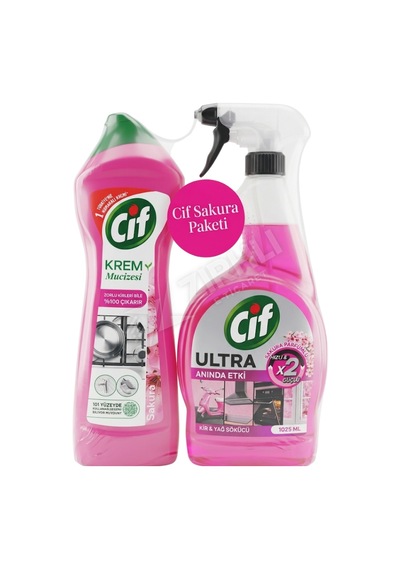 5 Adet Cif Krem Sakura 750 Ml + Cif Anında Etki Sakura 1025 Ml Diğer