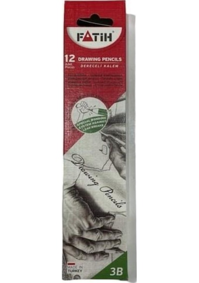 Dereceli Kalem 3b 12 Adet Bir Paket Siyah