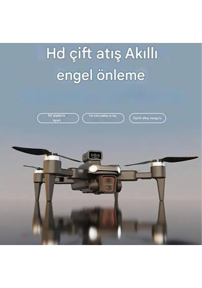 Js26h 4k Drone, Lcd Kumandalı, Fırçasız Motor, Akıllı Engel Kaçınma, Katlanabilir Drone, Uzun Uçuş Süresi, Profesyonel Rc Drone