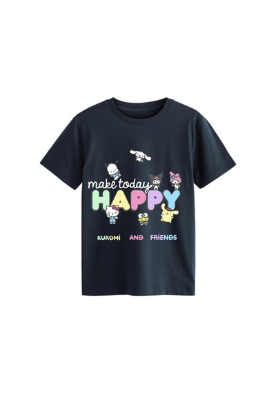 Sea Bubbles Kuromi Kız Çocuk Tişört St08788 Lacivert