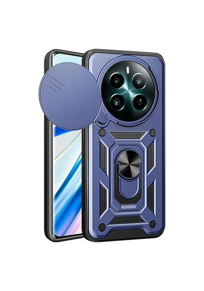 Realme 12 Kılıf Magnetik Standlı Kamera Korumalı Zore Sürgülü Vega Kapak