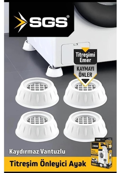 Sgs Titreşim Önleyici Ayak 4 Adet Beyaz