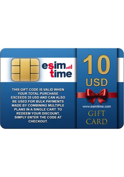Esimtime 10 Usd Dijital Hediye Kartı