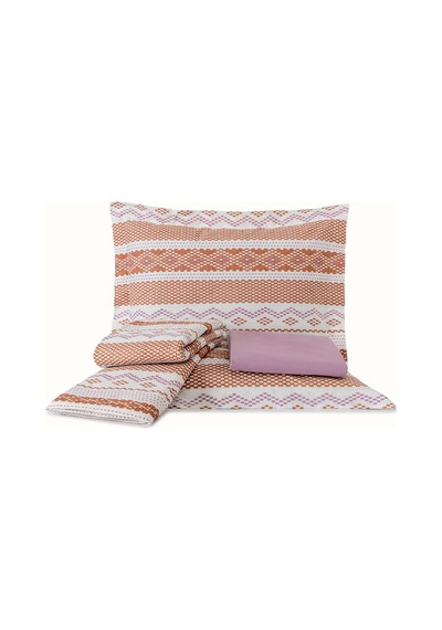 Ester %100 Pamuk Tek Kişilik Pike Takımı 160x220 Kiremit