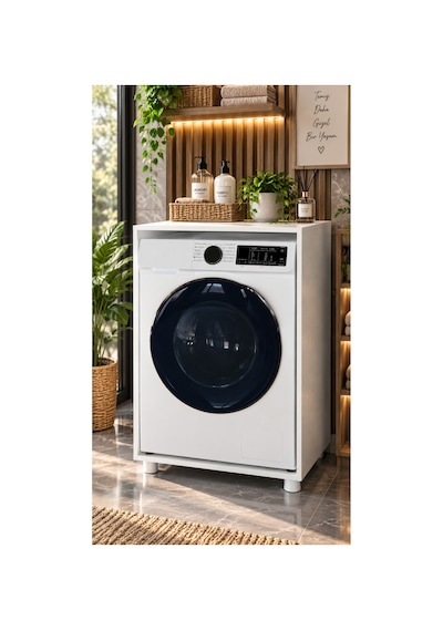Fiona Çamaşır Makine Dolabı Çok Amaçlı Dolap Banyo Dolabı Beyaz - 886064696 Beyaz
