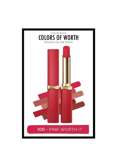 L'Oreal Paris Color Riche Colors Of Worth Intense Volume Matte Ruj 100 Pink