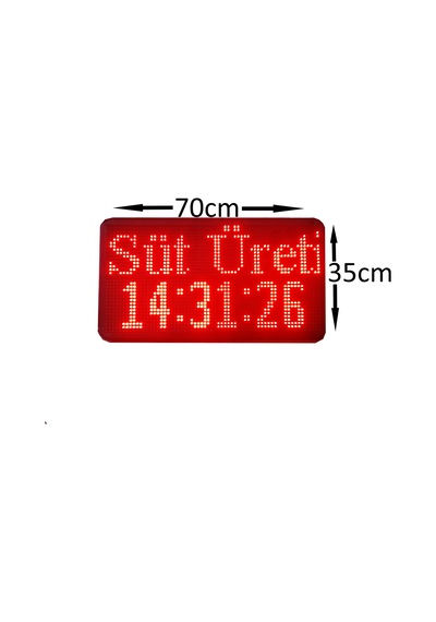 Ledli Kayan Yazı Saat Derece Tarih Tabelası (Kasa Ölçüsü:35X70)