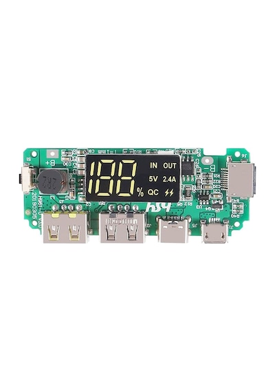 18650 Lityum Pil Şarj Modülü Dijital Göstergeli 5v2.4a 2a 1a Dual Usb Çıkış