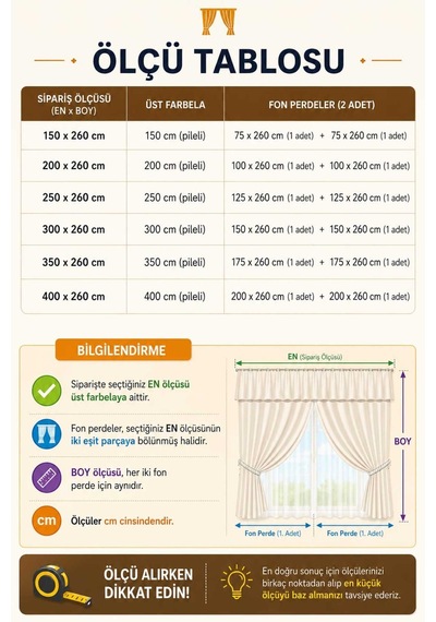 Yatak Odası Perdesi Sık Pile 1/3 Farbelalı Korniş Kısa Fon Perde Modern Bej