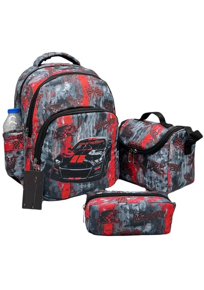 3lü Set Okul Çantası Lüx Erkek Okul Çantası Araba