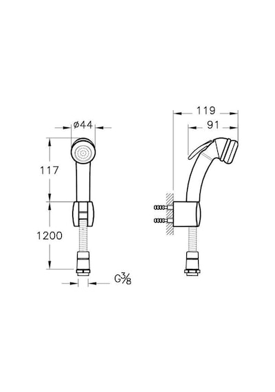 VitrA Origin Taharet El Duşu Krom A45704