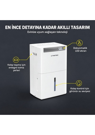 Trotec Ttk-ı 110 E Wifi Hepa Nem Alma Cihazı Beyaz