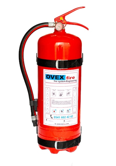 Kayışlı Söndürme Cihazı Braketi Yangın Söndürme Tüpü 6 KG