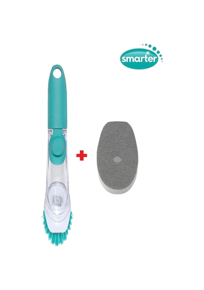 Smarter Deterjan Hazneli Bulaşık Fırçası + Yedek Sünger
