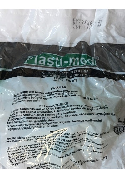Plasti-Med 130106 Yetişkin Nebülizatör Maske Seti
