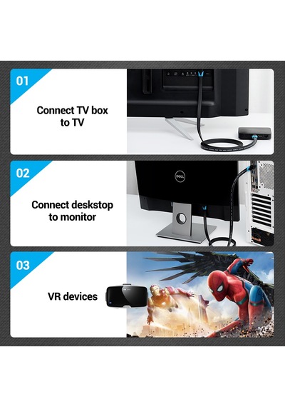 Vention 5M Hdmi Kablo Slim 4K 1.4 Full Hd Tv Playstation Görüntü