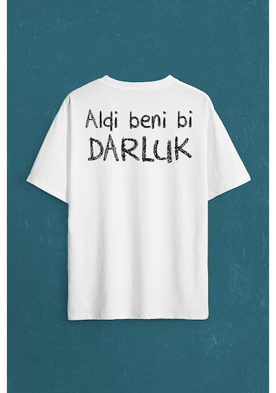 Aldi Beni Bi Darluk Darlık Karadeniz Trabzon Of Sırt Ön Baskılı Oversize Tişört Unisex T-shirt 001