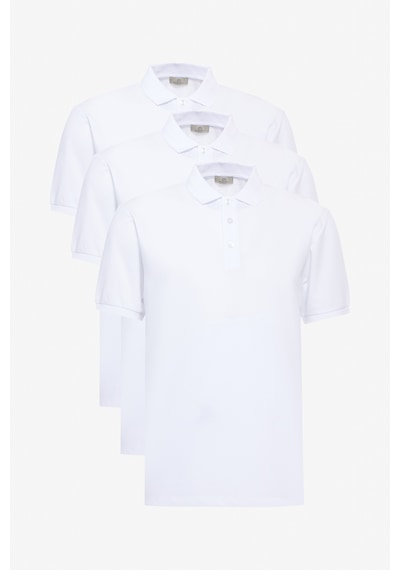 George Henry 3'Lü Çekmeyen Pamuklu Kumaş Slim Fit Dar Kesim Kıvrılmaz Polo Yaka Tişört Paketi Beyaz George Henry 3'Lü Çekmeyen Pamuklu Kumaş Slim Fit Dar Kesim Kıvrılmaz Polo Yaka Tişört Paketi Beyaz