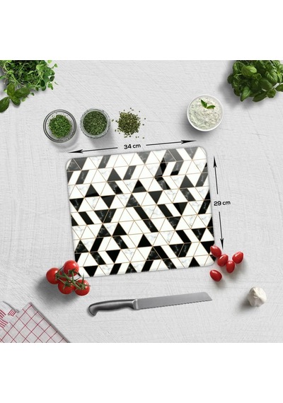 Tr Black Gold Cam Kesme Tahtası 29cm X 34cm Genel