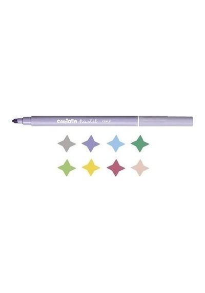 Carioca Keçeli Boya Kalemi Yıkanabilir Pastel Süper 8 Renk 43032
