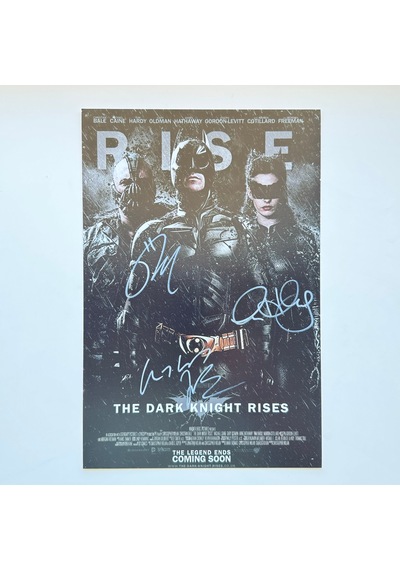 Christian Bale, Tom Hardy & Anne Hathaway El İmzalı Fotoğraf Ömü