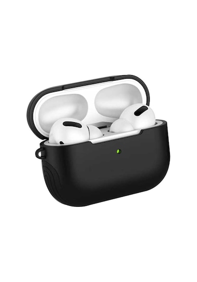 Apple Uyumlu  AirPods Pro Kılıf Zore Shockproof Silikon Siyah
