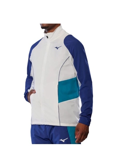 Mizuno Frontier Shadow Jacket Erkek Yağmurluk Beyaz / Mavi Çok Renkli