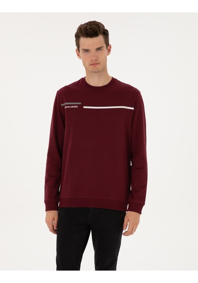 Pierre Cardin Erkek Bordo Sweatshirt 50317675-vr014 Bordo