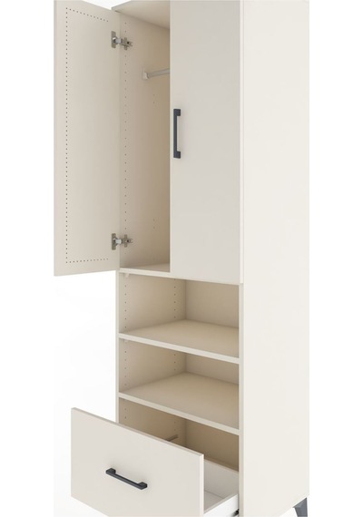Hyperion Dolap 3 Raflı Tek Çekmeceli Tek Askılı 60x44x195 Aytaşı-aytaşı Aytası