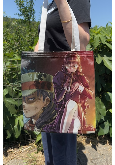 Zipzap Black Lagoon V4 Yazlık Kışlık Çift Taraflı Kanvas Baskı Bez Çanta Anime Çantası