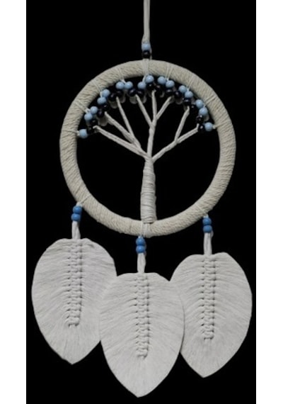 Rüya Kovan Hayat Ağacı Dream Catcher Ekru