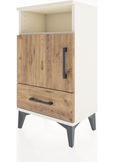 Arges Komodin 3 Raflı Tek Kapaklı 44x30x80 Aytaşı-çam Aytaşı