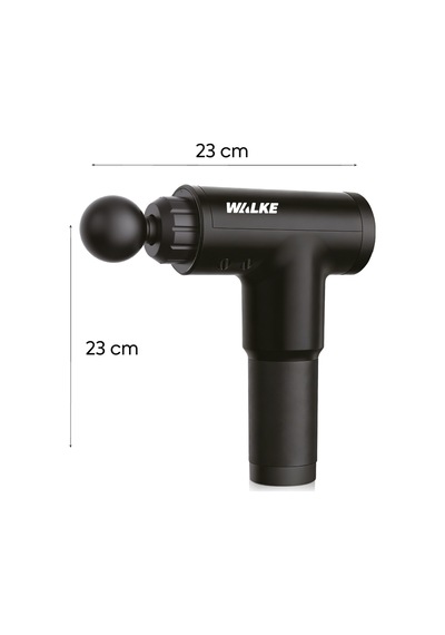 Walke Profesyonel Frekanslı Şarjlı Güçlü 4 Başlıklı Masaj Tabancası V-05 Antrasit