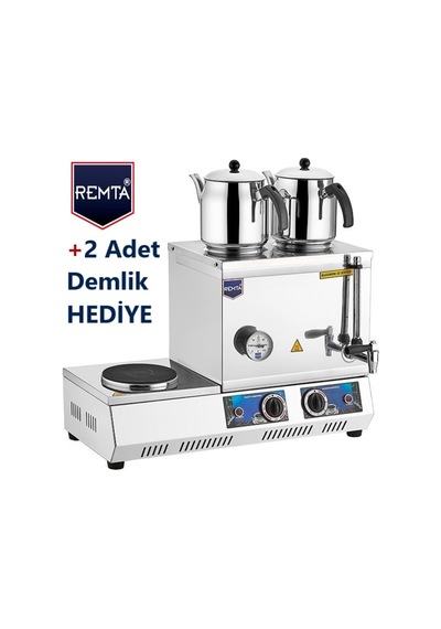 Remta 30 Model Çift Demlikli Elektrikli Çay Kazanı -23 Lt.+Demlik
