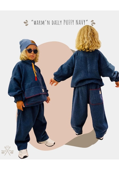 Noble Kids Erkek Çocuk Tasarım Kaşe Takım Lacivert
