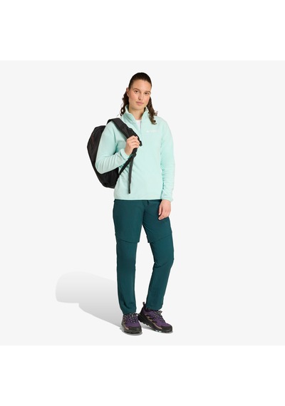 Adidas Multi Essentials 1-2 Zip Fleece Kadın Mavi Yürüyüş Polar Jm3118