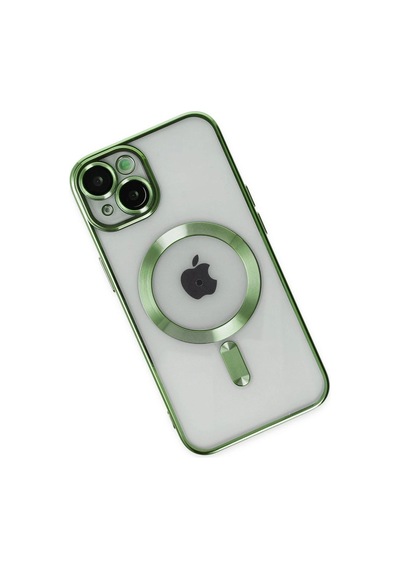Apple İphone 14 Plus Kılıf Kross Magneticsafe Kapak - Koyu Yeşil Çok Renkli