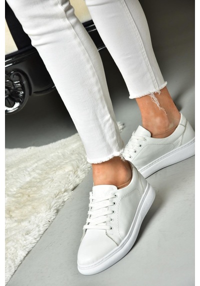 Fox Shoes P555460903 Beyaz Hakiki Deri Spor Ayakkabı Sneakers Beyaz