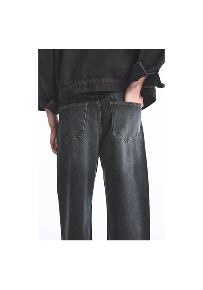 Defacto %100 Pamuk Baggy Fit Yıkamalı Jean Pantolon H2973ax26aunm36 Antrasit-nm36