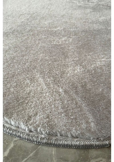 Tropikal Home Post Peluş Yumuşak Oval Halı Tüylü Halı Kaymaz Taban Konforlu Dekoratif Yıkanabilir Gri